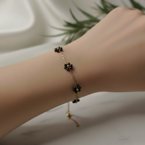 Midnight Rose Bud Bracelet