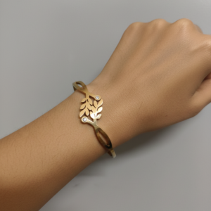 Leaf Bangle Bracelet