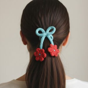 Flora & Bow Crochet Hair Clip