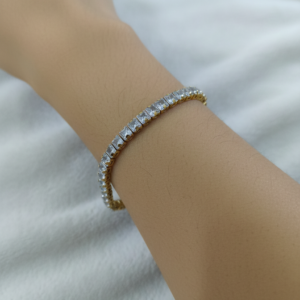 Square-Cut Tennis Bracelet
