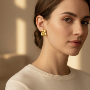 Amara Gold knot Studs