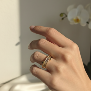 Gemstone Butterfly Ring (Golden)