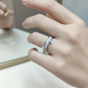 Gemstone Butterfly Ring (Silver)