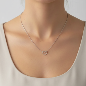 Hollow Heart Chain (silver)