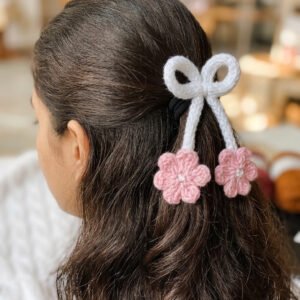 Flora & Bow Crochet Hair Clip