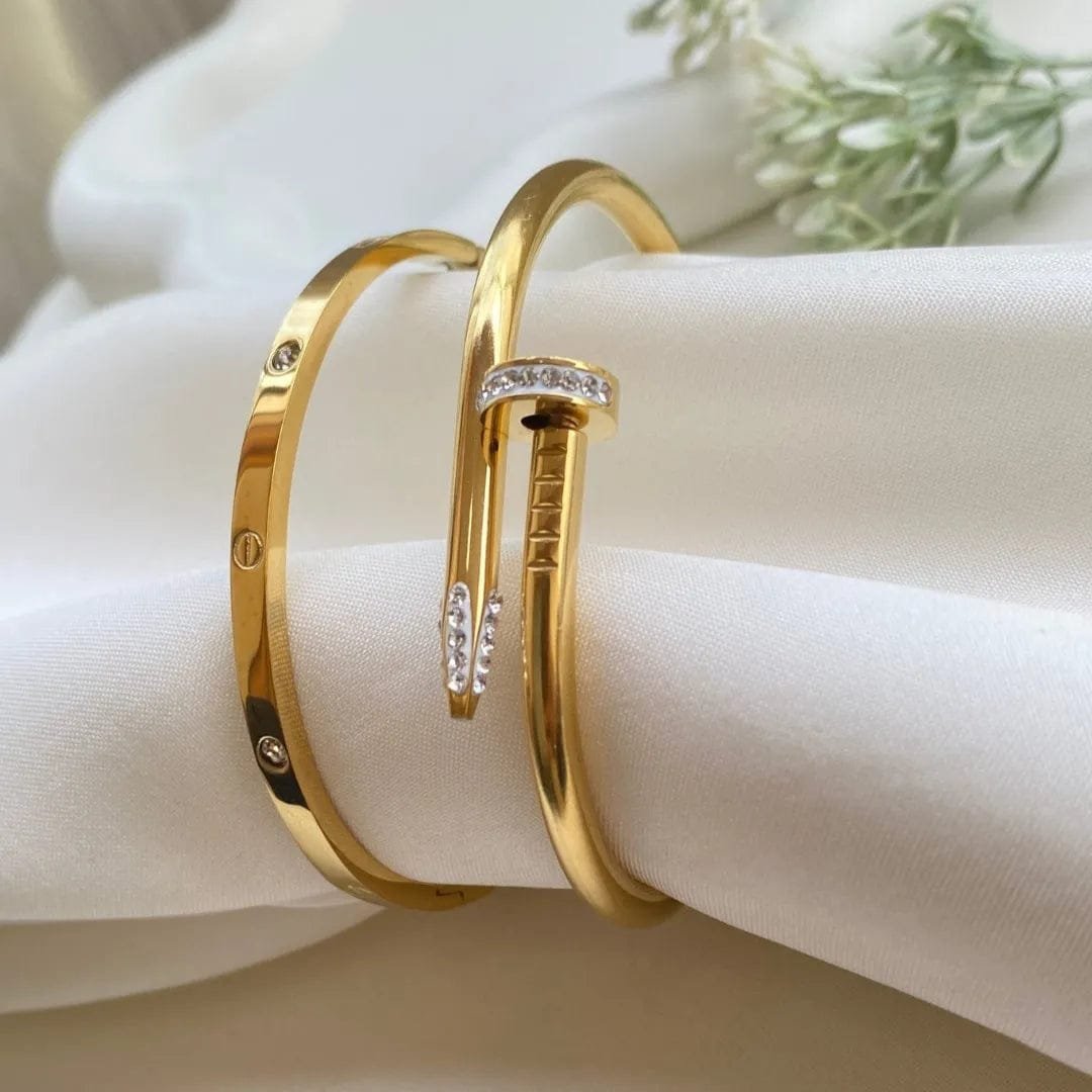 Nail and Cartier style kada combo