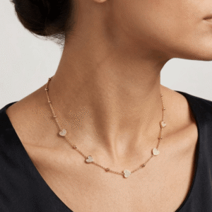 Elara Gold Pavé Heart Jewelry Set