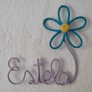 Bloom & Script Custom Cord Wall Art