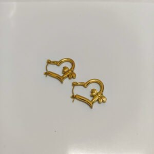 Golden Bee-Heart Hoops