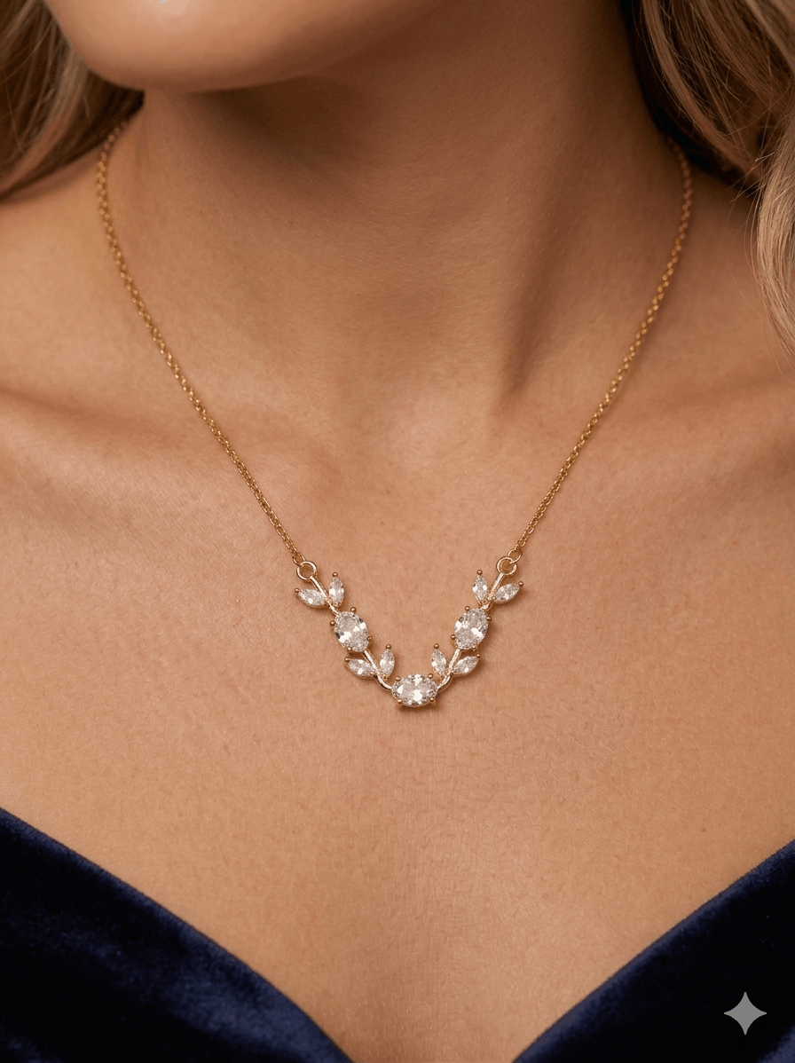 Flora Marquise V-Necklace
