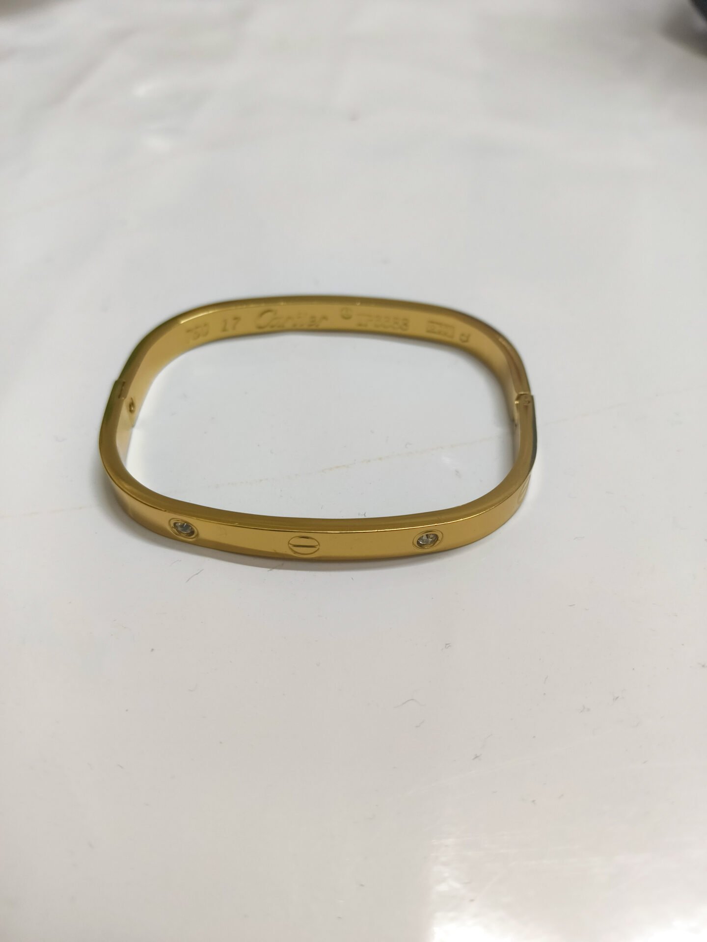 Cartier style love band kada (square)
