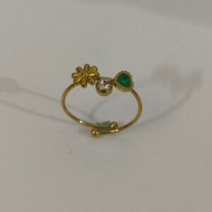 Daisy Emerald Flora Ring