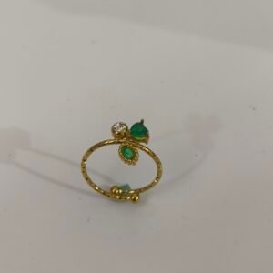 Petal Wrap Ring - Green