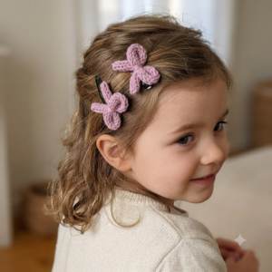 Crochet Bows - Onion pink