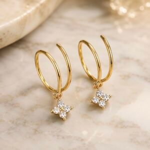 Spiral Blossom Hoops