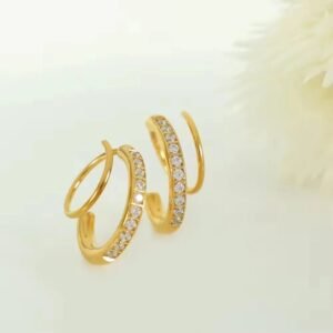Spiral Diamond Hoops