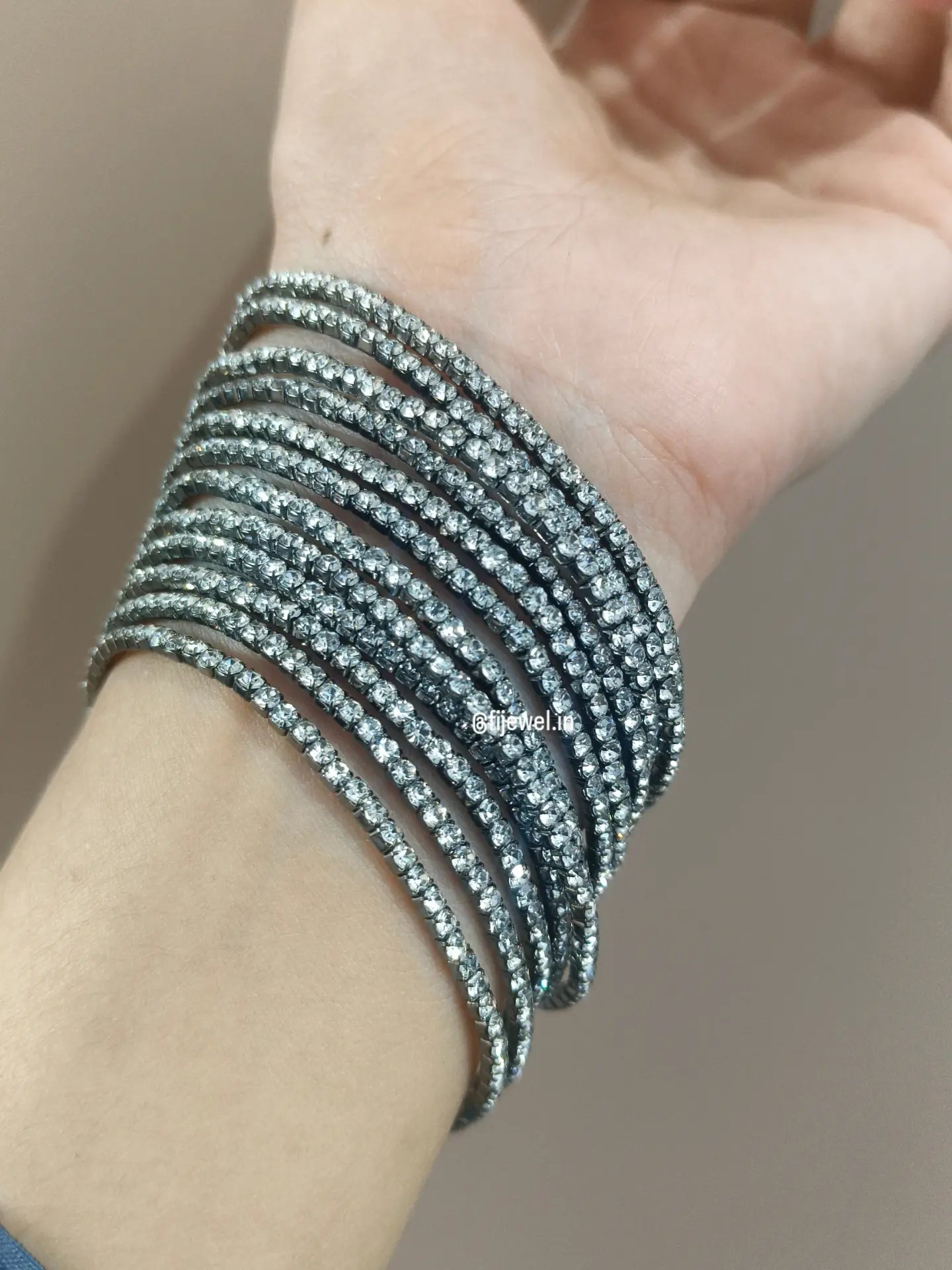 Rhinostone Bracelets (Black)