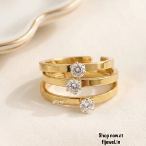 Solitaire Stack Ring